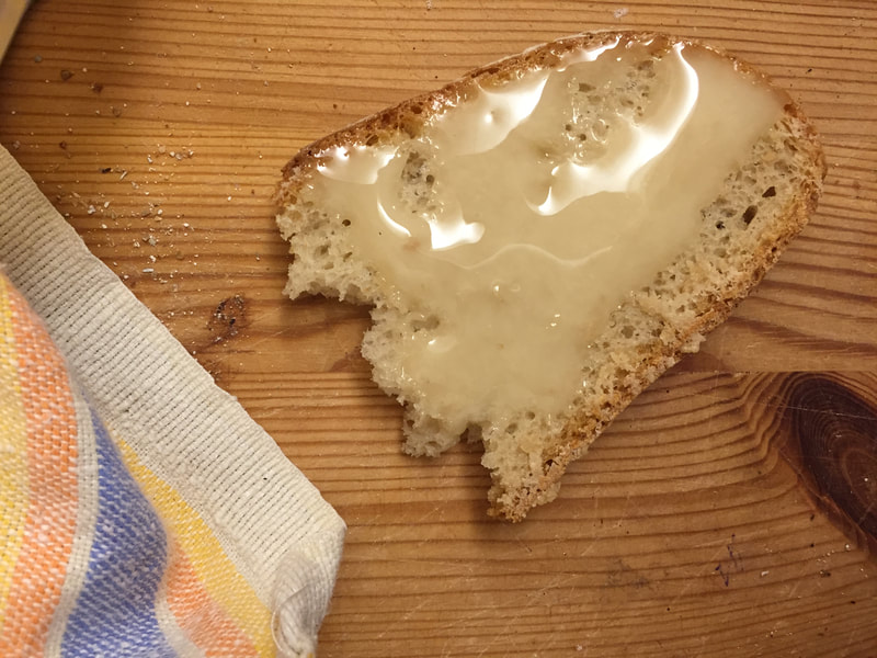 Delicious honey on bread from Torstila Finland
